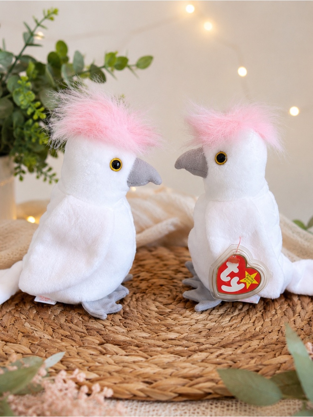 1997/1998 Retired Ty KuKu Beanie Babies w/ Tags - EUC - pair